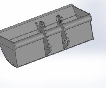 3D модель Ковш планировочный для экскаватора Doosan