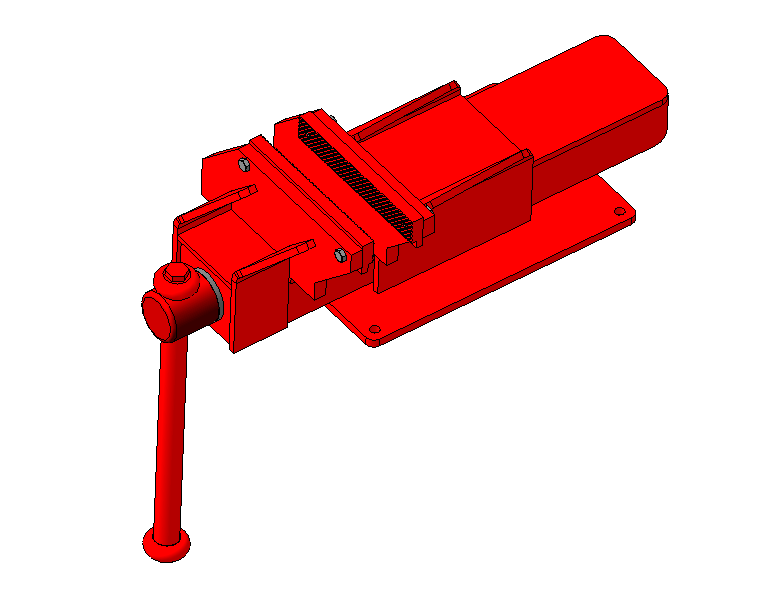 3D модель Тисы слесарные с ручным приводом