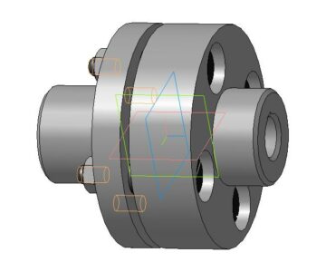 3D модель Упругая втулочно-пальцевая муфта d22