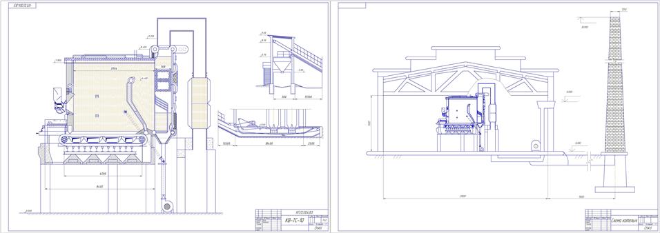 Чертеж Тепловой расчет котлоагрегата КВ-ТС-10 (укр.)