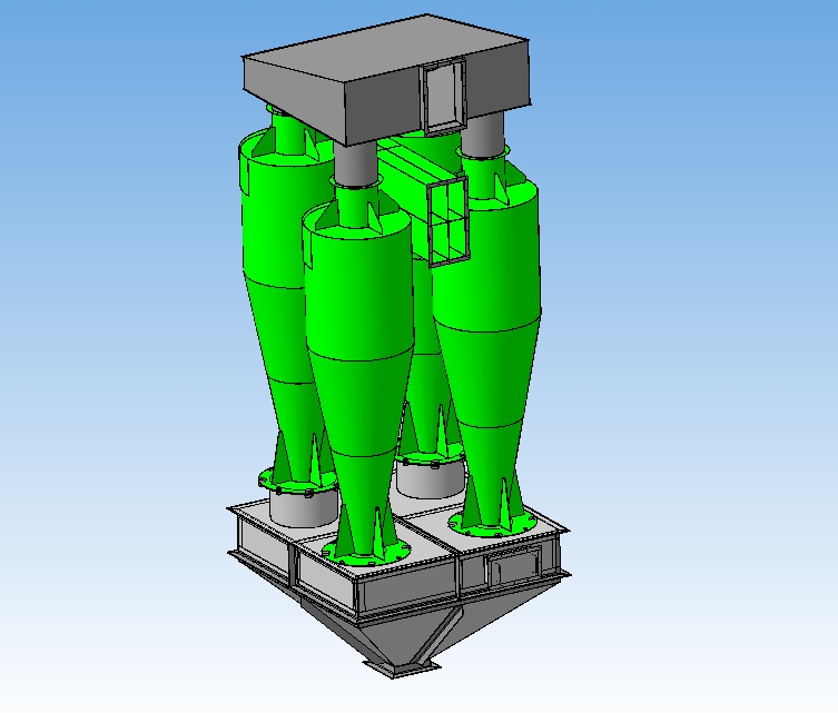 3D модель Циклон (пылеуловитель) СЦН-40-800х4