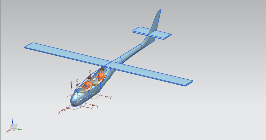 3D модель Планер двухместный до 150 кг