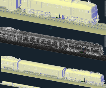 3D модель Модель поезда М62-1731