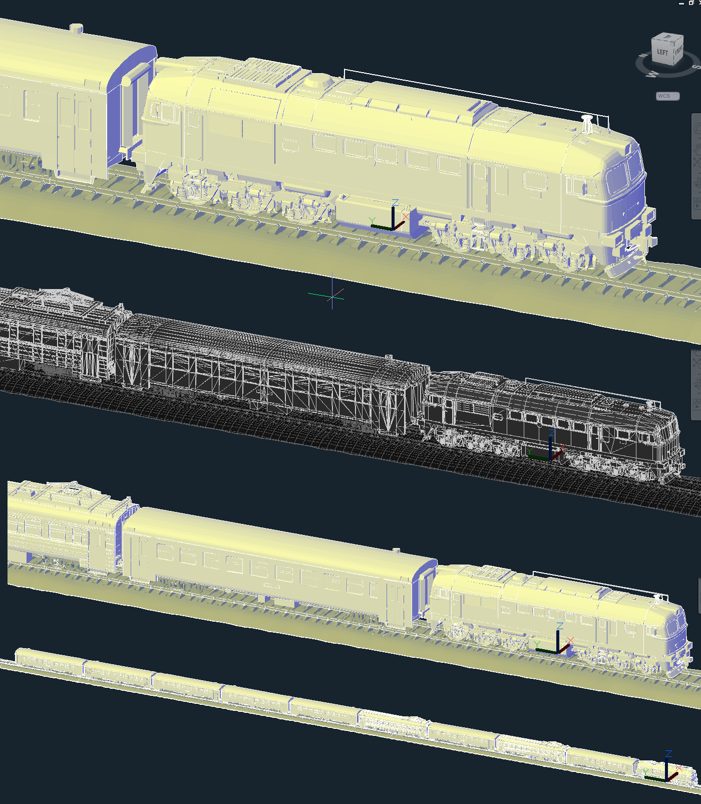 3D модель Модель поезда М62-1731