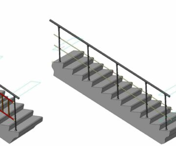 3D модель Ограждение лестницы (4 варианта)