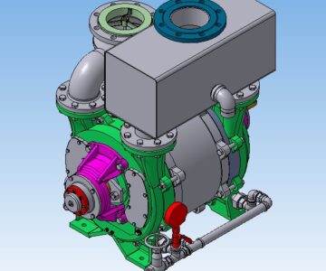 3D модель Ротационный водокольцевой вакуумный насос типа SZO (150SZO-384-290LC-00)