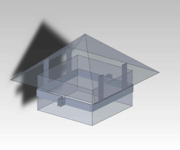 3D модель Колпак на трубу дымохода 170х170