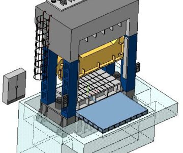 3D модель Параметрическая модель пресса гидравлического с усилием 1500тс