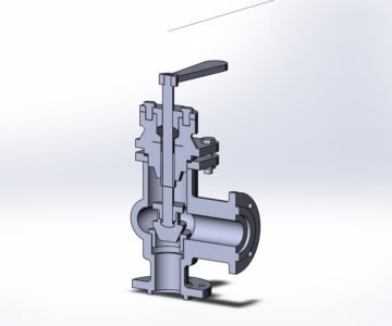 3D модель Вентиль запорный МЧ00.30 SolidWorks