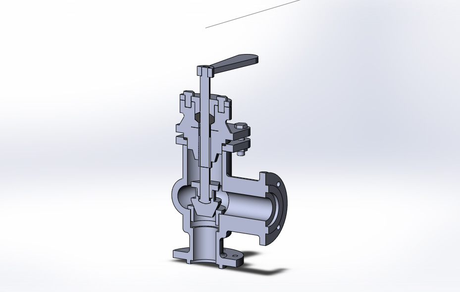 3D модель Вентиль запорный МЧ00.30 SolidWorks