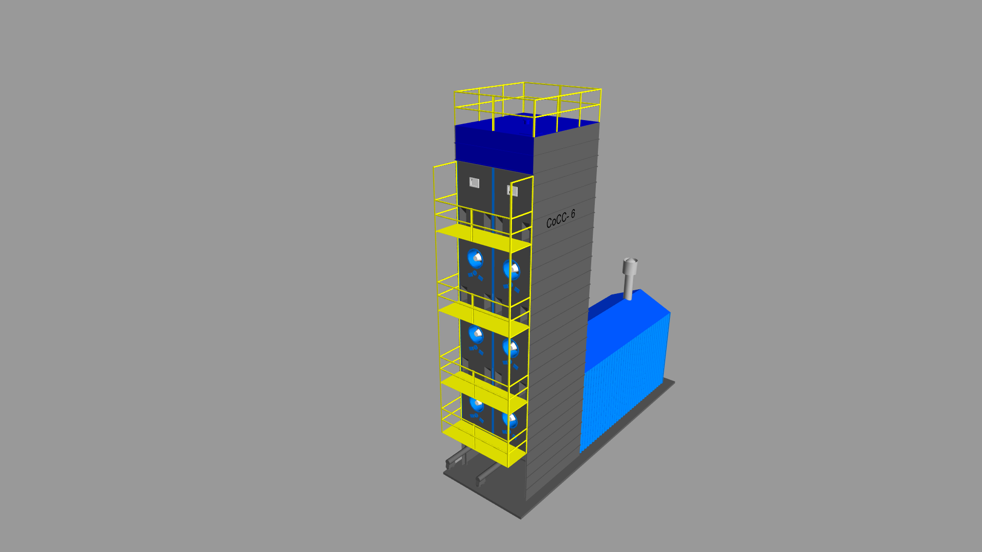 3D модель Сотовая зерносушилка семян (СОСС-6)