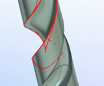 3D модель Параметрическая 3D модель спирального сверла