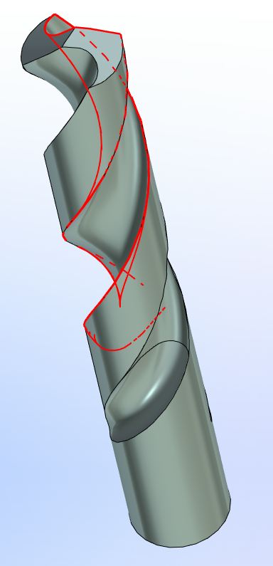 3D модель Параметрическая 3D модель спирального сверла