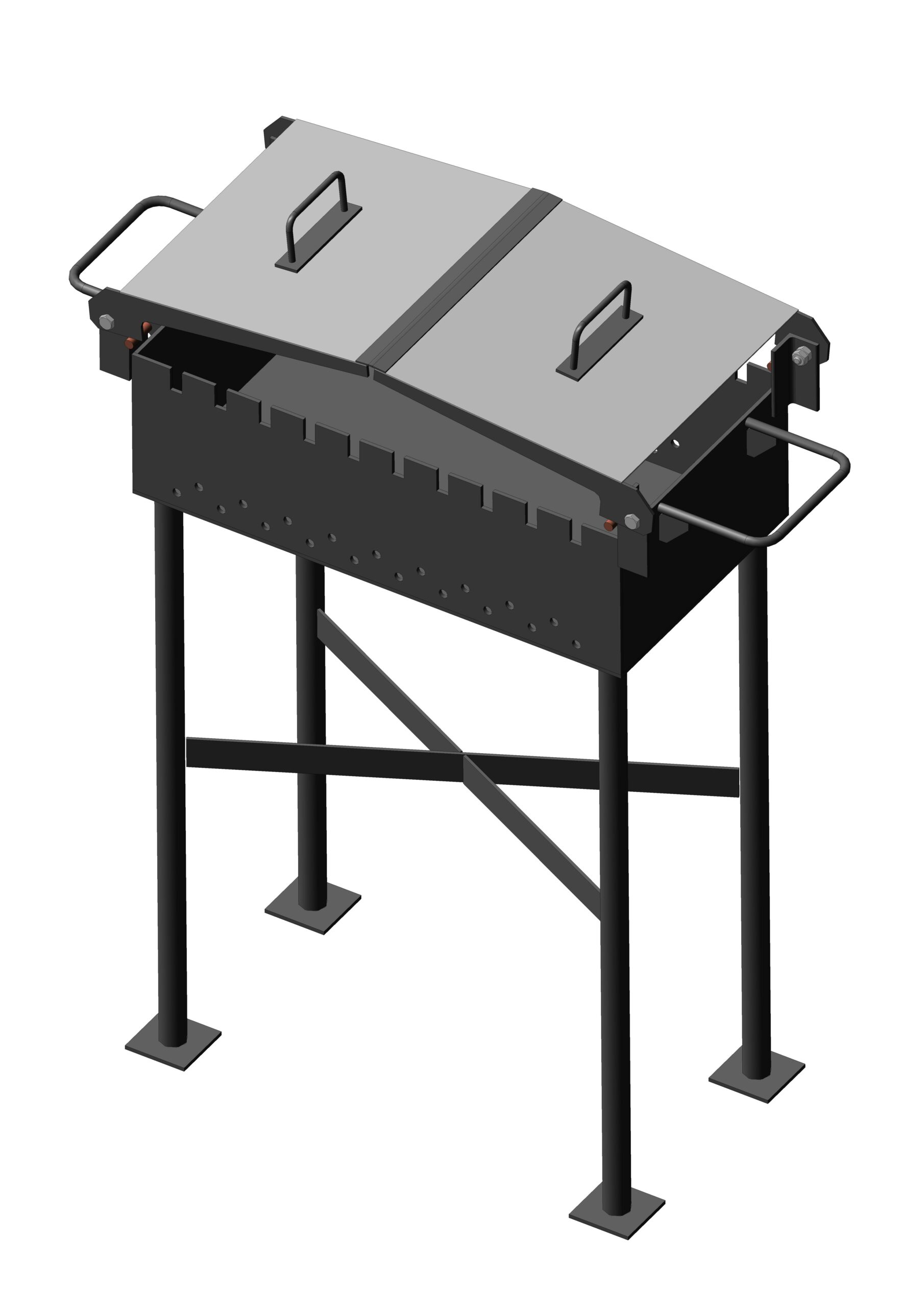 3D модель Мангал с крышками