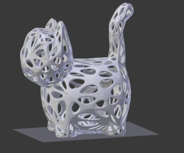 3D модель Кот декоративный на подложке