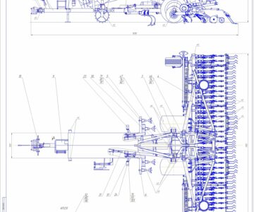 Чертеж Сеялка пневматическая С-9