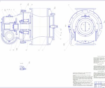 Чертеж Кран пробковый Ду-275 (1-58737СБ)