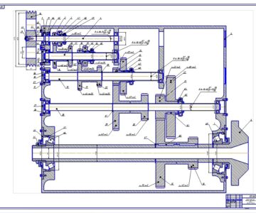 Чертеж Коробка скоростей токарно-револьверного станка