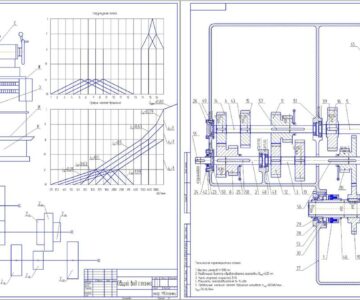 Чертеж Курсовой проект. Расчет коробки скоростей токарно-винторезного станка