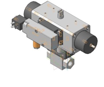 3D модель Пневмопривод OMAL SR03