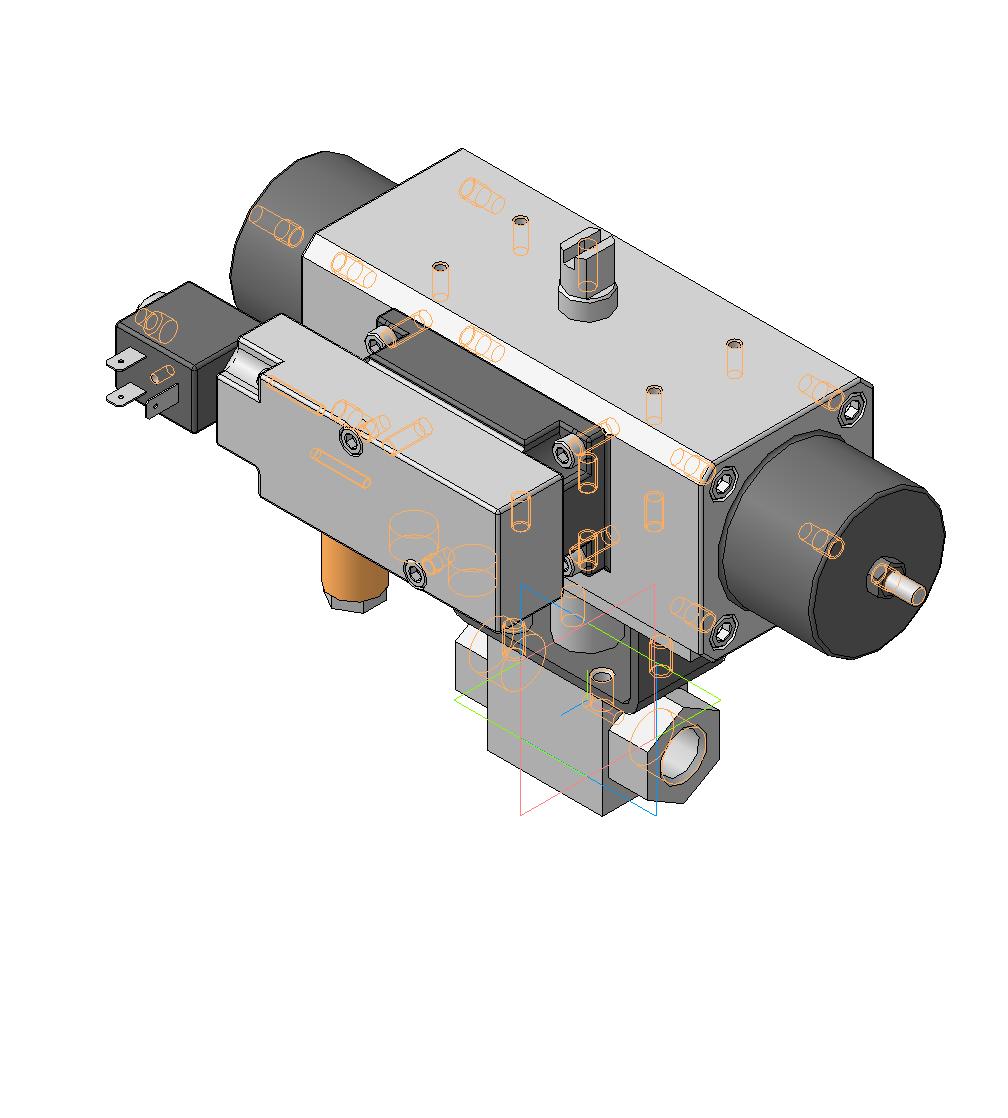 3D модель Пневмопривод OMAL SR03