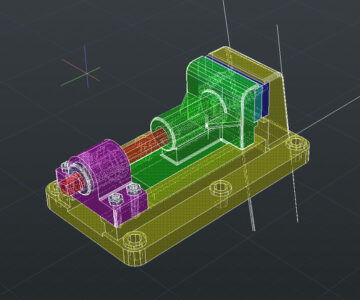 3D модель Тиски МЧ00.18 автокад