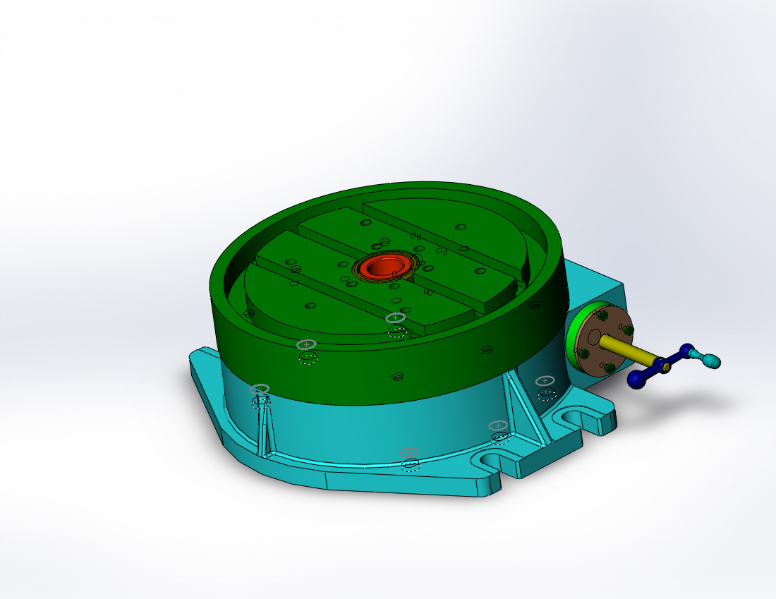 3D модель Поворотный стол для фрезерного станка в SolidWorks