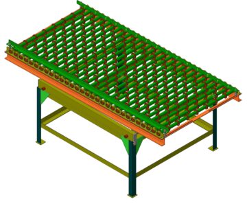 3D модель Подвижный рольганг на стационарном столе