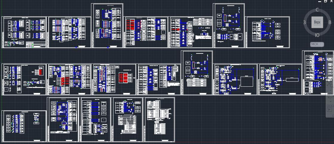 Чертеж Принципиальная схема шкафа защит трехобмоточного трансформатора