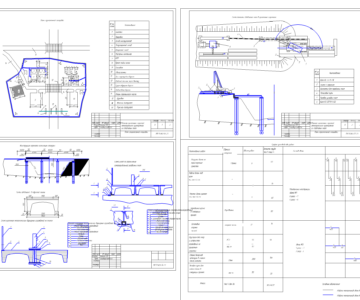 Чертеж Монтаж пролетных строений автодорожного путепровода из сводчатых плит