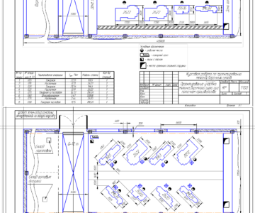 Чертеж Проектирование участка механосборочного цеха при поточном и непоточном производстве