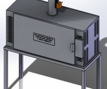 3D модель Промышленная микроволновая печь СВЧ с отсекателем шибером belimo