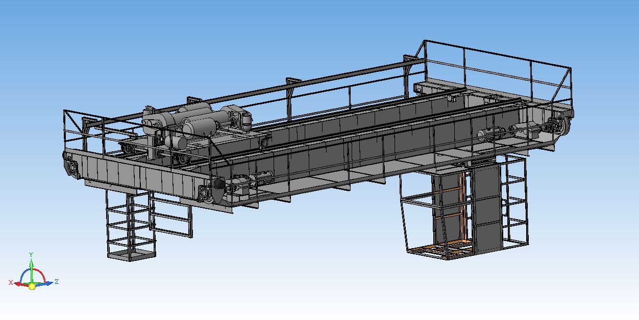 3D модель Мостовой кран грузоподъемностью 5 тонн 3D сборка
