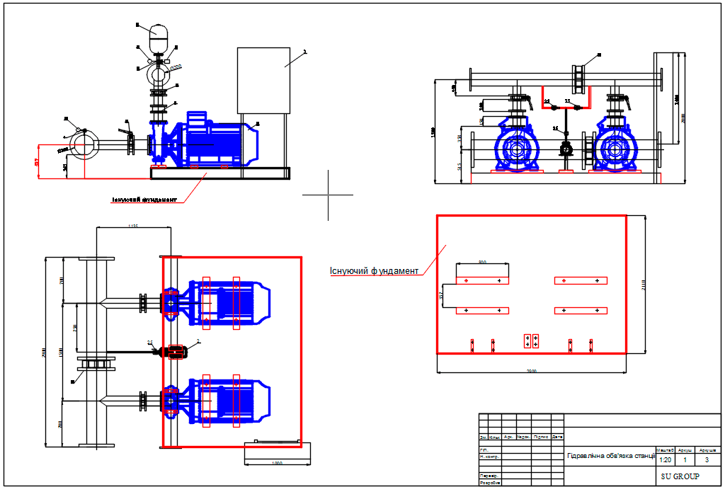 Чертеж Su GEN 20 NB 1250-250 264 + CM3-7 PFS