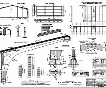 Чертеж Проектирование деревянных конструкций промышленного здания пролет 21,0м