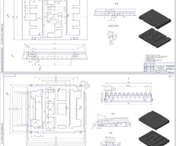 3D модель Щёки дробилки Komatsu BR-350