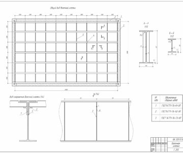 Чертеж Разработка конструкции балочной клетки рабочей площадки 12х20м