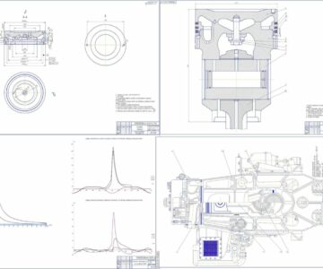 Чертеж 4-х тактный газовый двигатель, мощностью 250 кВт для стационарной электростанции и спроектировать поршень