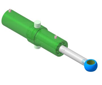 3D модель Гидроцилиндр D=200 мм