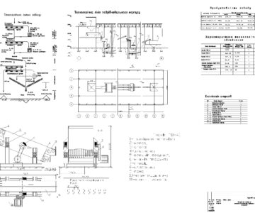 Чертеж Проектирование линии дробильно сортировочного завода