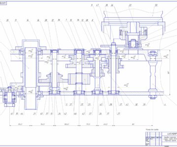 Чертеж Ремонт коробки скоротей станка модели 2Н135