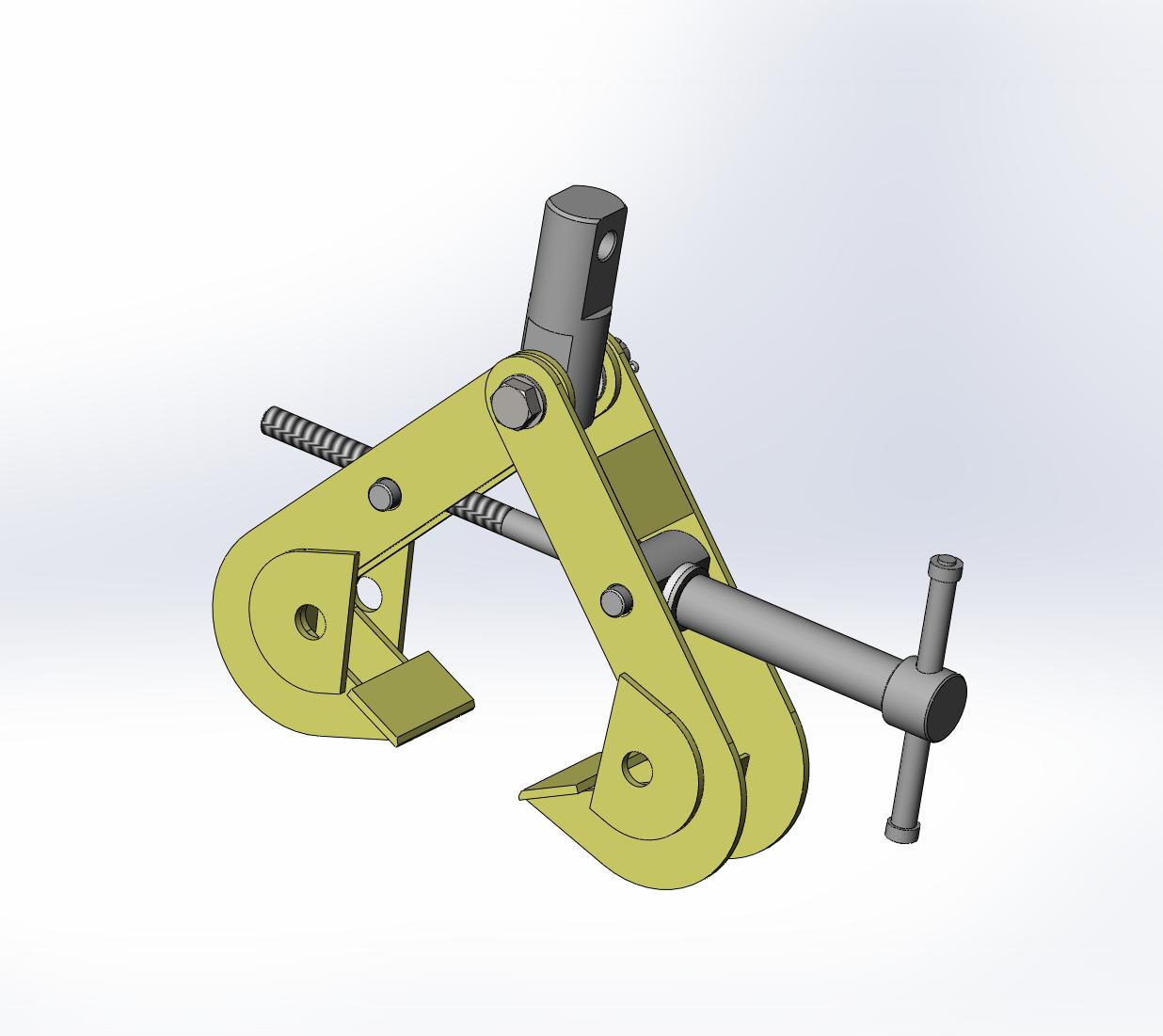 3D модель Захват клещевой для установки на траверсу
