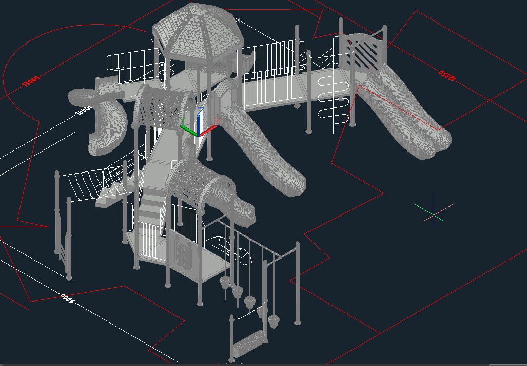 3D модель Детская площадка комплекс