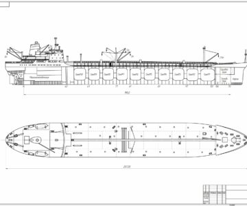 Чертеж Общее расположение теплохода "Rakan"
