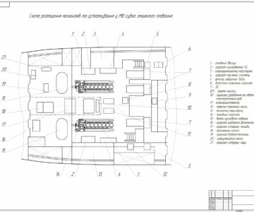 Чертеж МО судна смешаного плавания
