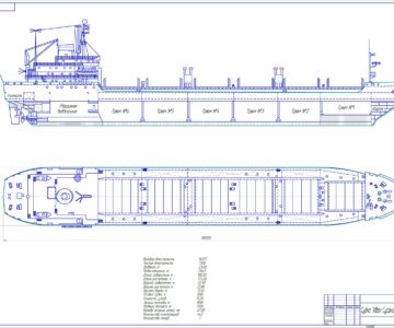 Чертеж Судно проекта 743 "Иван Сусанин"