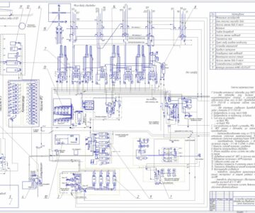 Чертеж Схема технологическая установки подготовки газа Яблуновского газо-конденсатного месторождения