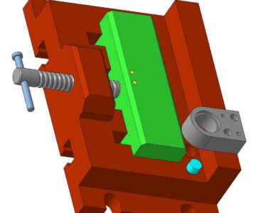 3D модель Сконструировать 3D модель приспособления "Тиски"