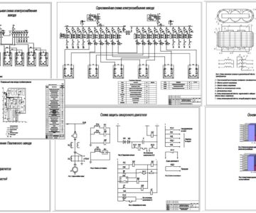 Чертеж Электроснабжение Павловского завода стройматериалов