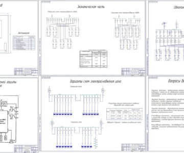 Чертеж Электроснабжение завода силовых агрегатов